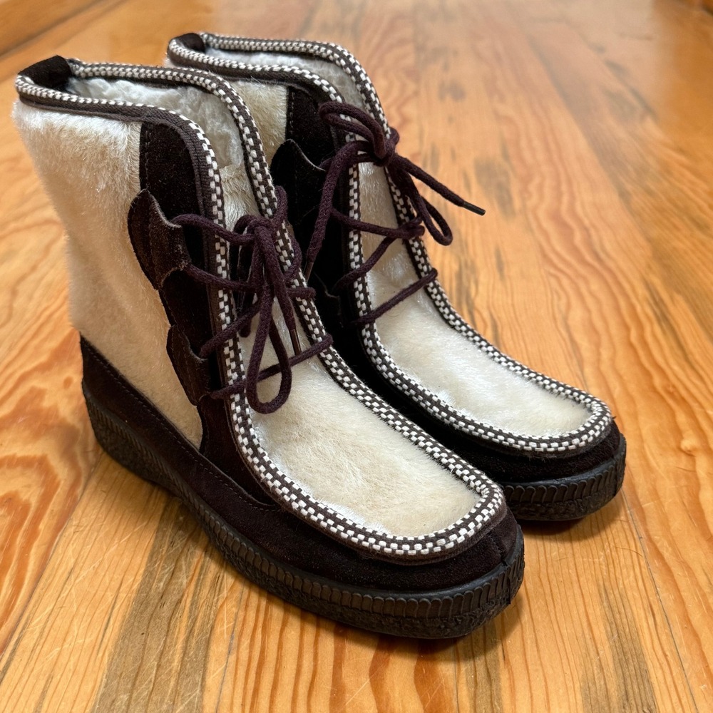 Vintage Ski Lounger Après-ski Made in Italy Ankle Boots Women Size 36